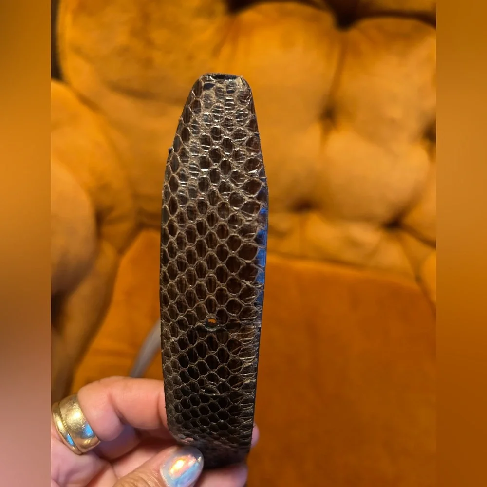 Vintage Arrivanto Genuine Snakeskin Brown Women's Belt size M